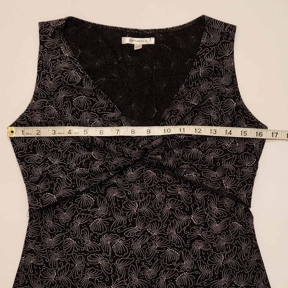 Vintage Y2K Diffusion D Sleeveless V-neck Top Size XS| Butterfly Print # 4D0S72 - Picture 7 of 9